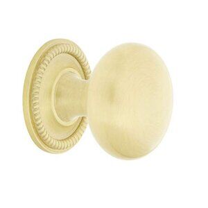 Nostalgic Warehouse New York Brass 1 3/8" Cabinet Knob with Rope Rose in Satin